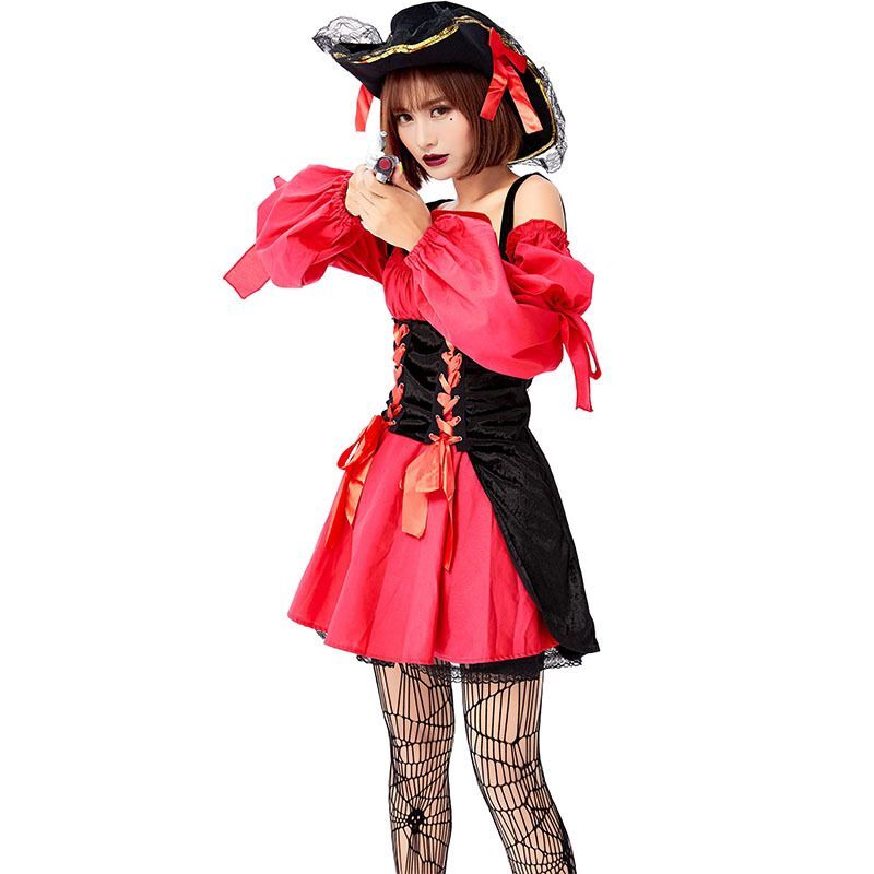 ハロウィン パイレーツ 仮装 海賊衣装 大人 レディース ミニドレス コスプレ衣装 ...