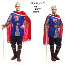 コスチューム 国王様 仮装 コスプレ 大人用 セット コス コスプレ衣装 ハロウィン なりきり ステージ衣装 余興 男性 メンズ 赤 王子様 仮装 cospla...