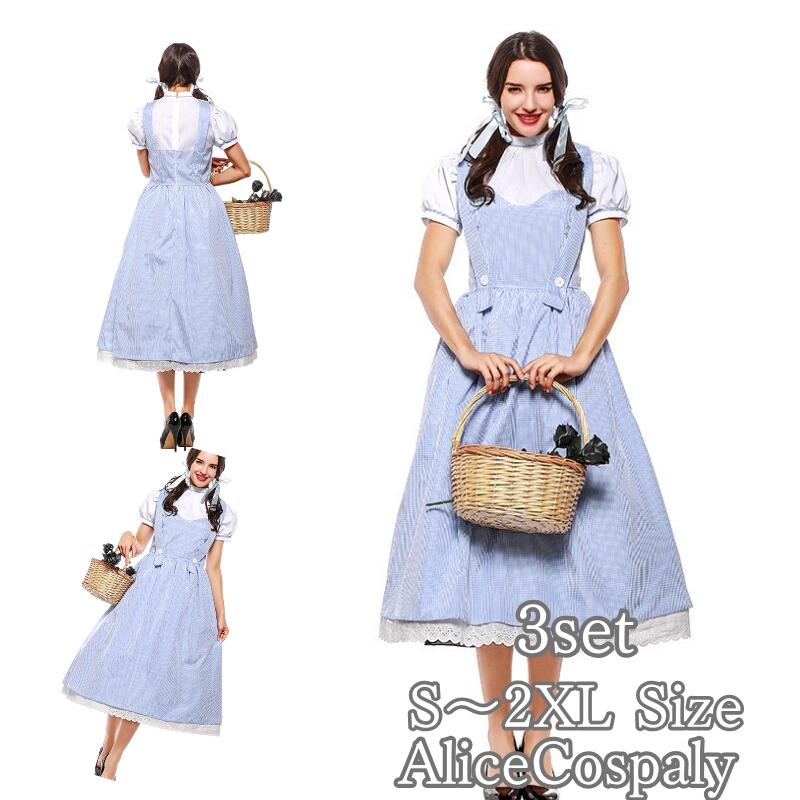 Waitress - ハロウィンコスプレ メイド プリンセスドレス ハロウィン メイド 仮装 ワンピース コスプレ衣装 お姫様 エプロン 大人用 かわいい 可愛い メイド服 女性 可愛いコスプレ セクシー コスチューム 童話 女性用 なりきり イベント衣装 ステージ cosplay 舞台衣装 MTE1392