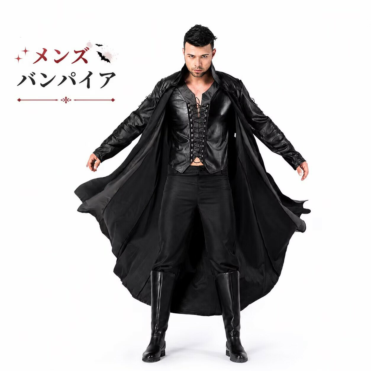 Halloween Costume Vampire Men's Costume Fancy Dress Devil Vampire Cosplay Costume Costume Outfit Cosplay Adult Plus Size Cosplay Costume Men's Fancy Dress Dracula Male Halloween Adult Vampire Costume Next Day Delivery Event Cosplay Stage Costume Classic MTE1887