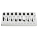 RUSUO MIDIコントローラー、lt0300097MIDI コントロール MIDI ミキシングコンソール 43 ボタン 8 ノブ 8 プッシュボタン BT 接続バッテリー/Type-C 電源 USB MIDI コントローラーミキサー、ほとんどの電子音響楽器用