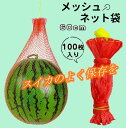 吊り下げ フルーツネット スイカネット メロンネット 100枚入り 多用途 60 cm ロープ付きメッシュネット袋 延伸棒ネット 丈夫