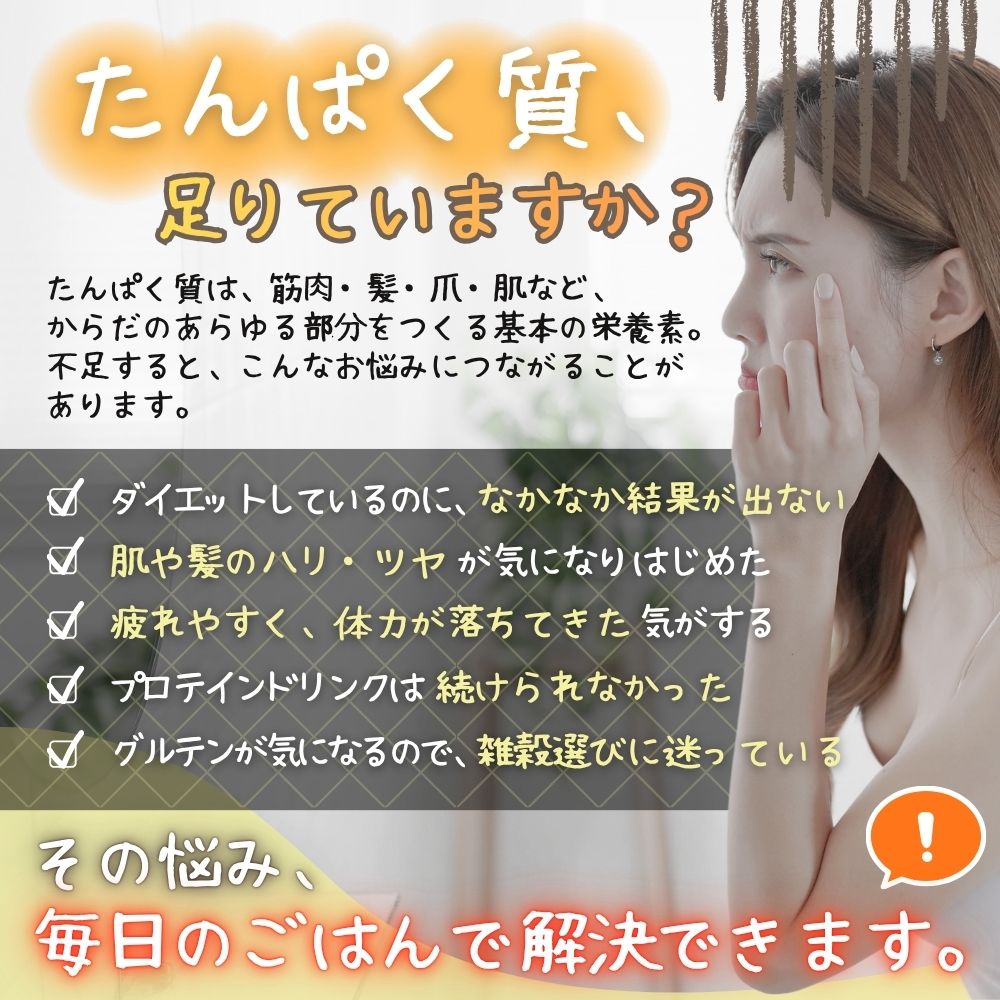 【15%OFFクーポン先着順】プロテイン 雑穀米 国産 100% グルテンフリー たんぱく質...