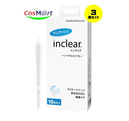 【5個セット】 ワンプッシュ インクリア 10本入 デリケートゾーン 膣洗浄器 におい・おりもの洗浄ジェル (4582178200520-5)