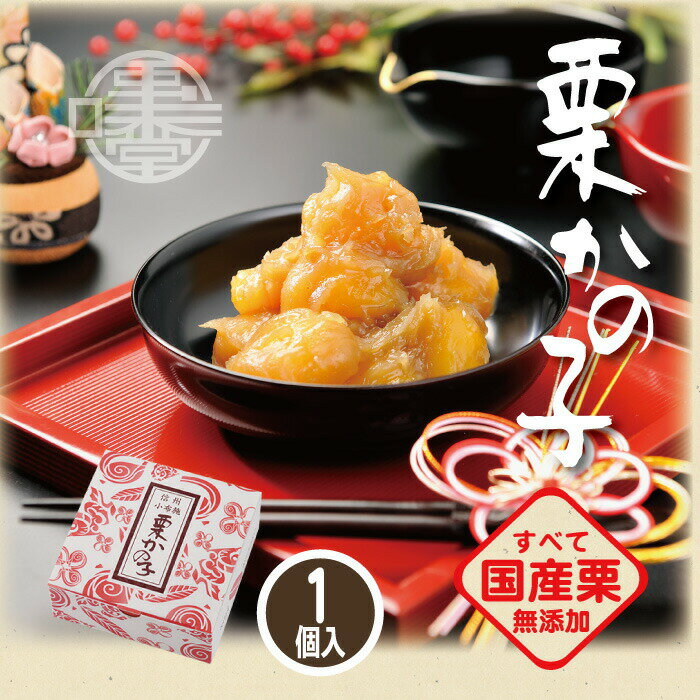 栗きんとん 【信州小布施 栗庵風味堂】栗かの子 1個 260g 国産 銘菓 栗菓子 和菓子 お茶菓子 栗きんとん 栗鹿の子 栗かのこ マロン くり クリ おせち料理 お土産 小布施町 長野県 北信濃