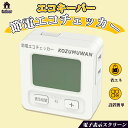 【Sale期限限定342円OFF】【Sale期限限定327OFF】電力チェッカー エコキーパー エコチェッカー コンセント 大型LCD表示 節電 電力計 チェッカー 簡易電力計 エコ 省エネ