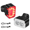 【テールライト ヘッドライト セット】 リアライト フロントライト 自転車 LEDライト 防水 USB充電式 クロスバイクライト クロスバイクライトマウント サ...