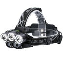 【スーパーセール限定割引】 LEDヘッドライト ヘッドランプ 懐中電灯 アウトドア 5灯6点灯モード 3000LM 防水防災 充電式 USB 車載 調節可 高光...