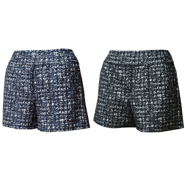 【30%OFFSALEセール】Loeufルフ日本製ツィード風柄ショートパンツ115SPAテニスレディーステニスウェアツイード特価お買い得