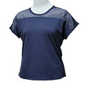 SALE セール 30%OFF Loeuf ルフ ピケチュール切り替えTシャツ テニス テニスウェア テニス ウェア 春 夏 Tシャツ おしゃれ ブラック ネイビー ホワイト 黒 白 紺 シンプル トレーニング 日本製 330TB テニス レディース ゲームシャツ(4)