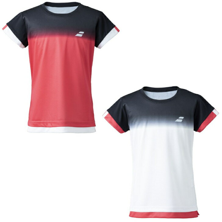 Babolat バボラ テニス ウェア ジュニア CLUB SHORT SLEEVE SHIRT JR ゲームシャツ 半袖 シャツ テニスウェア スポーツウェア 女の子 ガールズ BJG2345C