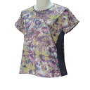 SALE セール 30%OFF Loeuf ルフ 花柄Tシャツ テニス テニスウェア Tシャツ テニス ウェア 春 夏 Tシャツ おしゃれ ライトグリーン パー...