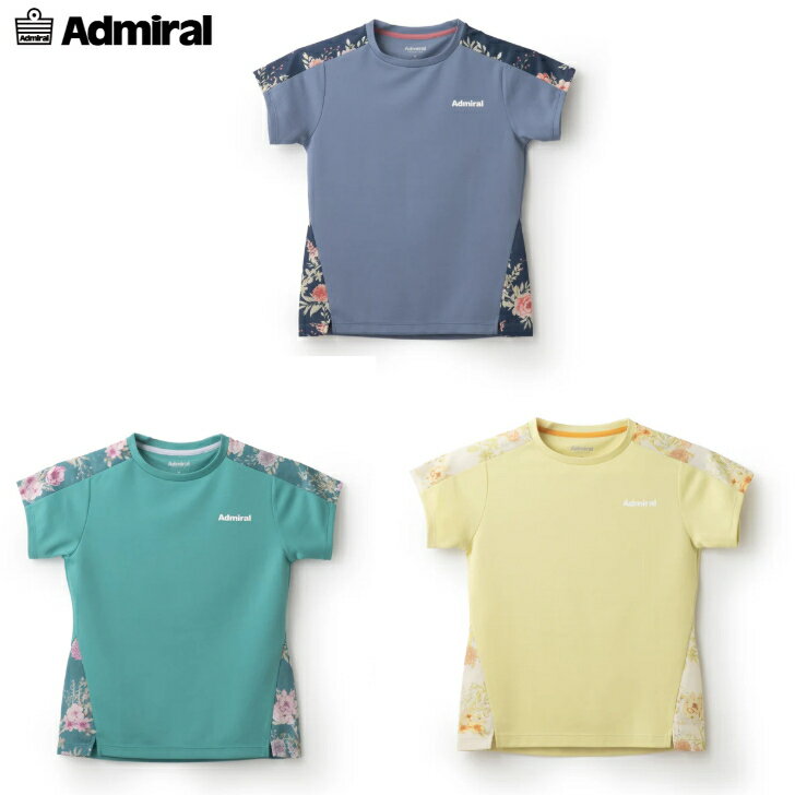 30％OFF Admiral アドミラル レディース ショルダーラインフラワーTEE　ATLA514 Tシャツ ゲームシャツ ..