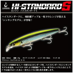 【ルアー】LONGIN　ロンジンHI-STANDARD S 120mmハイスタンダード S 120mmシンキングミノー