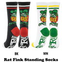 Rat Fink ラットフィンク スタンディング ソックス メンズ 靴下 フリーサイズ コットン ムーンアイズ くつ下 くつした 男の子 アメリカン雑貨 アメキャラ アメリカ雑貨 送料無料