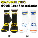 ムーンアイズ ライン ショート ソックス メンズ 靴下 MOONEYES くつ下 くつした サイズ 25cm 26cm 27cm 28cm 黒 白 コットン 綿 おしゃれ キャラクター 厚手 アメカジ アメリカン雑貨 アメリカ雑貨 送料無料 メール便