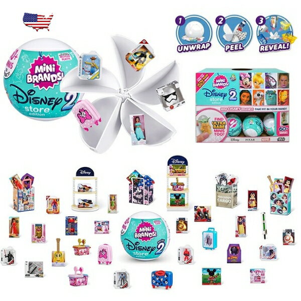 zuru ミニチュア ガチャガチャ ZURU 5 SURPRISE DISNEY STORE MINI BRANDS Serise 2 ディズニー おもちゃ トイ 大人買い ガチャ キット フィギュア ミニチュア小物 アメトイ カプセル アメリカ 海外版 カプセルトイ アメリカン雑貨 アメリカ雑貨 面白雑貨 送料無料