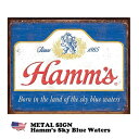 ハムズビール ブリキ看板 アメリカン アメリカン雑貨 メタルサイン Hamm's Sky Blue Water 壁掛け おしゃれ バー ダイナー インテリア ア...