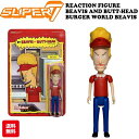 ビーバス＆バットヘッド フィギュア Super7 BUGER WORLD BEAVIS スーパー7 リアクションフィギュア SUPER 7 REACTION FIGURE BEAVIS AND BUTT-HEAD MTV アメキャラ アメトイ 人形 アメリカン雑貨 アメリカ雑貨 通販 誕生日プレゼント