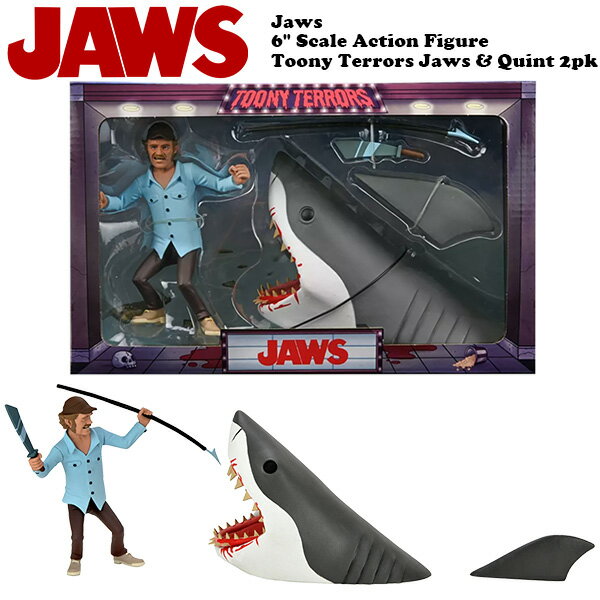 楽天アメリカ雑貨 ミニカー FUN FUNNYジョーズ フィギュア トゥーニー テラーズ Toony Terror JAWS & QUINT 6inch アクションフィギュア NECA ネカ サメ 鮫 人喰い鮫 人形 アメトイ 映画 グッズ アメリカ雑貨 アメリカン雑貨 アメ雑貨 おもちゃ 父の日 ギフト 送料無料