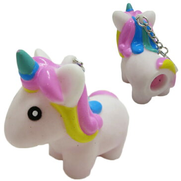 プープーユニコーンキーチェーン　ホワイト　POO POO UNICORN KEY CHAIN スクイーズキーホルダー