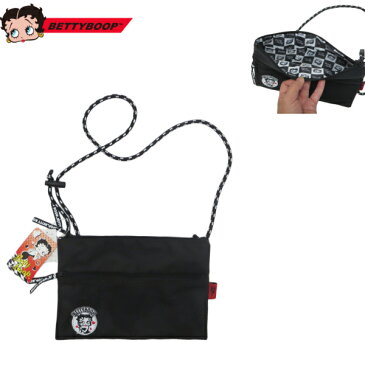 【7/30限定クーポン利用で100円OFF】ベティブープ サコッシュ 【ブラック】ショッピングバッグ 買い物バッグ エコバック アメ雑貨 ポーチ ヒップバッグ インナーバッグ 化粧バッグ 多用途バッグ パタゴニア 防水 サコッシュ レディース ブランド