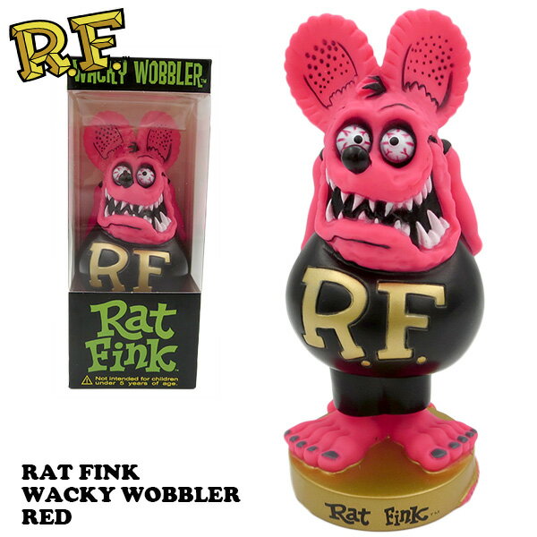 ラットフィンク フィギュア ファンコ ボビングヘッド レッド フィギュア 首振り人形 rat fink 特大 レア 大きい 車 アメリカ雑貨 アメリカン雑貨 funko 送料無料 アメキャラ ネズミ 尻尾 Rat Fink ラットフィンク グッズ