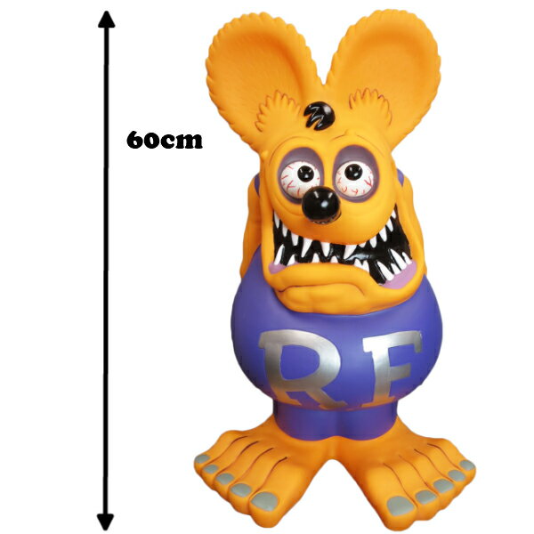 ファンコ ラットフィンク フィギュア 特大 オレンジ ジャンボコインバンク フィギュア 大きい レア 巨大フィギュア 人形 貯金箱 rat fink アメキャラ エドロス フィギュア R/F 貯金箱 アメリカン雑貨 アメリカ雑貨 ラットフィンク グッズ 父の日 ギフト 送料無料
