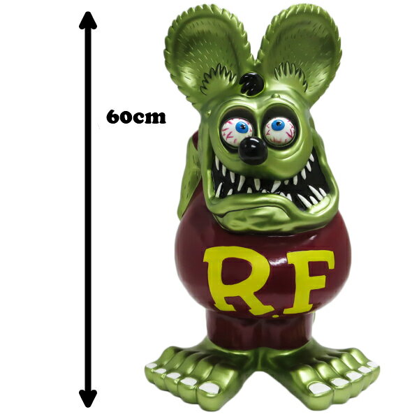 【 FUNKO 】ラットフィンク ジャンボコインバンク メタリック グリーン 貯金箱 RATFINK Rat Fink Jumbo coin bank エドロス ラットフィンク フィギュア　R/F 貯金箱 500円玉 お札　アメ雑貨