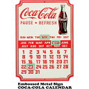 コカコーラ ブリキ看板 カレンダー サインプレート アメリカン 看板 COCA COLA CALENDAR エンボスメタルサイン アメリカン雑貨 アメリカ雑貨 コカ コーラアンティーク ガレージ サインボード 壁飾り コカコーラ インテリア雑貨 壁掛け アメリカン雑貨 送料無料 おしゃれ