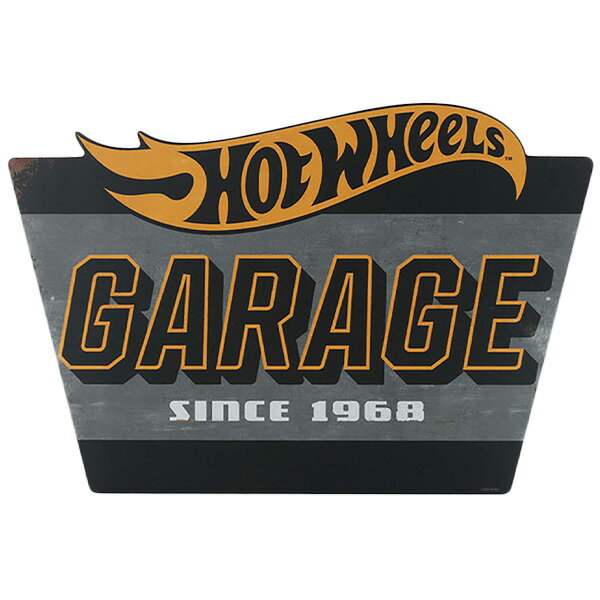ホットウィール ブリキ看板 ガレージ Mattel Hot Wheels Garage アメリカン ダイカット メタル サインプレート インテリア アメリカン雑貨 壁掛け アメ車 レトロ おしゃれ 壁装飾品 看板 かっこいい アンティーク ビンテージ ヴィンテージ