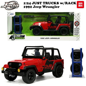 ߥ˥  1/24 ԥååץȥå  󥰥顼 㥹ȥ jadatoys JUST TRUCKS w/RACK & WHEELS 1992 JEEP WRANGLER 㥹   ȥ  ̵ ꥫ󻨲 ꥫ  JADA TOYS  ե ̵