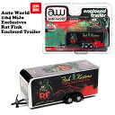 ミニカー 1/64 ラットフィンク トレーラー ダイキャストカー Rat Fink Enclosed Trailer FINK KUSTOMAS ラットフィンク...