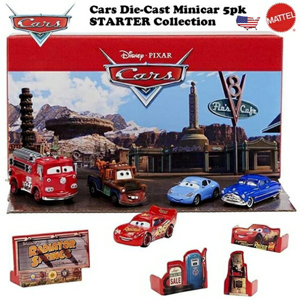 マテル カーズ 1/55 ミニカー5台付きのシチュエーションセット 車 おもちゃ MATTEL 1:55 DISNEY PIXAR CARS RADIATOR SPIRING SET ディズニー ピクサーマックィーン カーズ キャラクター ダイキャストカー アメリカン雑貨 アメリカ雑貨 子供