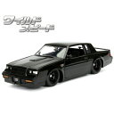 ワイルドスピード ミニカー 1/24 ダイキャストカーJADATOYS ビュイック グランドナショナル DOM'S BUICK GRAND NATIONAL 黒 アメ車 車 旧車 アメトイ ワイスピ jada アメリカン雑貨 アメリカ雑貨 通販 ダイキャスト ジャダトイズ 正規品