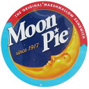 ブリキ看板 アメリカン ムーンパイ 丸形 サインプレート アメリカン 看板 エンボスメタルサイン MOON PIE DISC ムーンパイの看板 サイズ： Φ360mm ガレージ サインプレート 装飾 インテリア雑貨 壁掛け アメリカ雑貨 アメリカン雑貨 送料無料