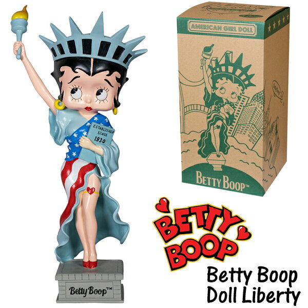 BETTY BOOP ベティ ブープ フィギュア自由の女神 ベティちゃん グッズ レジン製スタチュー 置物 アメキャラ アメリカン雑貨 アメリカ雑貨 インテリア雑貨 かわいい おしゃれ 女性 ギフト プレゼント