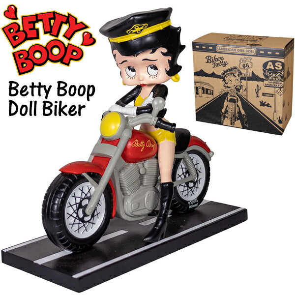 ベティブープ フィギュア BETTY BOOP DOLL-BIKER H:38cm ベティちゃん グッズ スタチュー 置物 アメキャラ インテリア雑貨 アメリカン雑貨 アメリカ雑貨