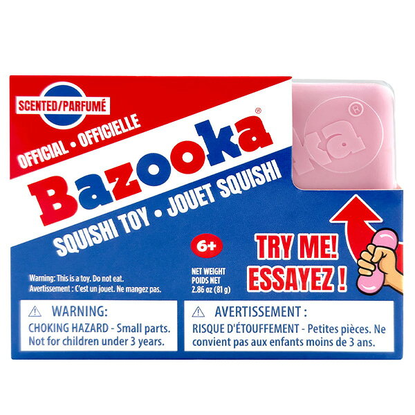 BAZOOKA スクイーズ バスーカ ガム スクイーズ おもちゃ ストレス解消 癒し ストレス発散 減圧 スクイーズ玩具 ぷにぷに 握る ストレスボール おもしろ 面白雑貨 アメトイ アメリカン雑貨 アメリカ雑貨 プレゼント fun-and-funny-10010008 アメリカ雑貨 ミニカー FUN FUNNY サンプル画像3