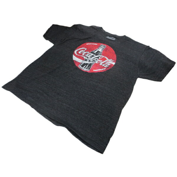 Tシャツ コカ・コーラtシャツ メンズ半袖Tシャツ t391-xl　グレー　アメリカメンズXLサイズ　　UネックTシャツ　アメカジ　カジュアル　ビッグサイズ　大きめサイズ