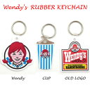 Wendy ウェンディーズ ラバーキーチェーン 【3タイプ】キーホルダー アメリカ製 企業キャラクター ウェンディーズ ハンバーガー アメリカン雑貨 Made in U.S.A 鍵