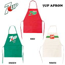 セブンアップ エプロン 7UP APRON 綿100 メンズ 男性用 大人用 おしゃれ 大きいサイズ アメリカン雑貨 アメリカ雑貨 かわいい オシャレ バーベキュー コットン ギフト 送料無料