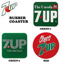 7UP ラバー コースター シリコン おしゃれ アメリカン雑貨 アメリカ雑貨 かわいい ロゴ インテリ雑貨 キッチン用品 1000円ポッキリ 送料無料 ポイント10倍 メール便