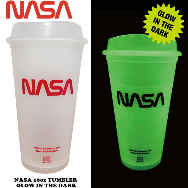 Rakuten - NASA 蓄光 タンブラー 蓋付き 455ml プラスチック おしゃれ 割れにくい グローインザダーク 収納 アメリカン雑貨 nasa グッズ