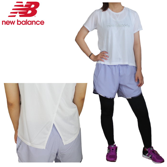 【あす楽対応】ニューバランス(New Balance)レディース ランニング3点セット(Tシャツ ショートパンツ タイツ トレーニングウェア スポーツ)AWT9306Y-WS93828-WP91880