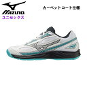 ミズノ(MIZUNO) 【カーペットコート】ブレイクショット 4 CS(エントリーモデル )[ユニセックス] ●素材 ・甲材/人工皮革×合成繊維 ・底材/合成底 ●サイズ ・22.5/23.0/23.5/24.0/24.5/25.0/25.5/26.0/26.5/27.0/27.5/28.0/28.5cm ●質量 ・約300g（27.0cm片方） ●カラー ・20:ホワイト×ネイビー×ターコイズ テニスを始めるなら、まずこの1足。見た目の高級感にさらなる磨きをかけたエントリーモデル。 適応コート・サーフェス:カーペットコート サステナビリティ:アッパー本体の人工皮革基布に50%以上のリサイクル素材を使用。 インソール:カップインソール（取り外し可） 2E相当の方向け ■エントリーモデル(初心者、ビギナー向け) ※商品の画像はできる限り実物に近づけるよう配慮しております。 お使いのモニターやご覧になる環境によりまして、 色目が若干異なる場合がございますので、ご了承くださいませ。 ※メーカー希望小売価格はメーカーサイトに基づいて掲載しています。ミズノ(MIZUNO) 【カーペットコート】ブレイクショット 4 CS(エントリーモデル)[ユニセックス]