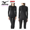 ミズノ レディース ブレスサーモ 長袖シャツ 厚手 (女性 防寒 あったか インナー 消臭 肌着 ニオイ対策 運動 スポーツ トレーニング クルーネック miz...