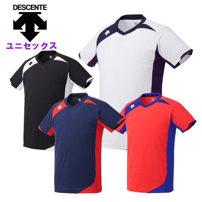 デサント メンズ 半袖シャツ (レディース 男女兼用 バレーボール スポーツ トレーニングウェア 練習着 Tシャツ DESCENTE) DSS4720B