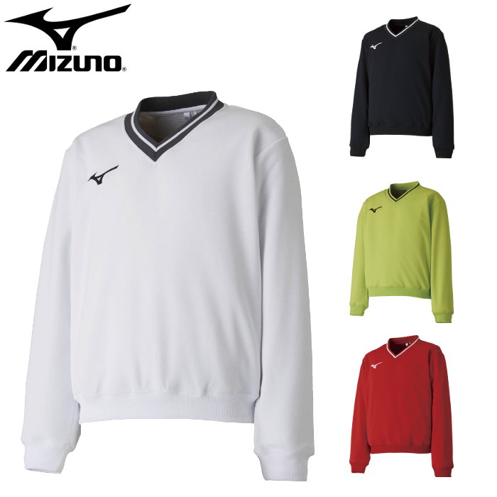 ミズノ(mizuno)スウェットシャツ(中厚) ●素材 ・本体:ポリエステル100% ・衿:ポリエステル97%、ポリウレタン3% ●サイズ ・120/130/140/150 [商品の実寸(商品の仕上がり寸法)] 着丈:120/46cm、130/50cm、140/54cm、150/58cm 胸回り:120/87cm、130/93cm、140/98cm、150/103cm 肩幅:120/31.8cm、130/34.8cm、140/36.8cm、150/38.8cm 袖丈:120/45cm、130/49cm、140/52cm、150/55cm ※サイズ表はコチラ(クリックで拡大) ※サイズの単位は、cm(センチ)です。 ※サイズ表には、販売されていないサイズが表示されている場合がございます。 ※この数値は適合する身体のサイズの目安です。 ●カラー ・01:ホワイト ・09:ブラック ・37:ライムグリーン ・62:チャイニーズレッド 抗菌防臭性&吸汗速乾性に優れたウエア ・抗菌防臭性:菌の増殖と嫌な臭いを抑制します。 ・吸汗速乾性:汗を素早く吸収、拡散、ウエア内を快適な状態に保ちます。 ・最もスタンダードなシルエット。 ・動的機能裁断・機能素材選定など、運動時の動きやすさを追求したウエア設計。 ・10分で肌が赤くなりはじめる場合、その時間を500分に遅らせることが可能な数値がUPF50。 ※商品の画像はできる限り実物に近づけるよう配慮しております。 お使いのモニターやご覧になる環境によりまして、 色目が若干異なる場合がございますので、ご了承くださいませ。 ※メーカー希望小売価格はメーカーサイトに基づいて掲載しています。ミズノ(mizuno)スウェットシャツ(中厚)