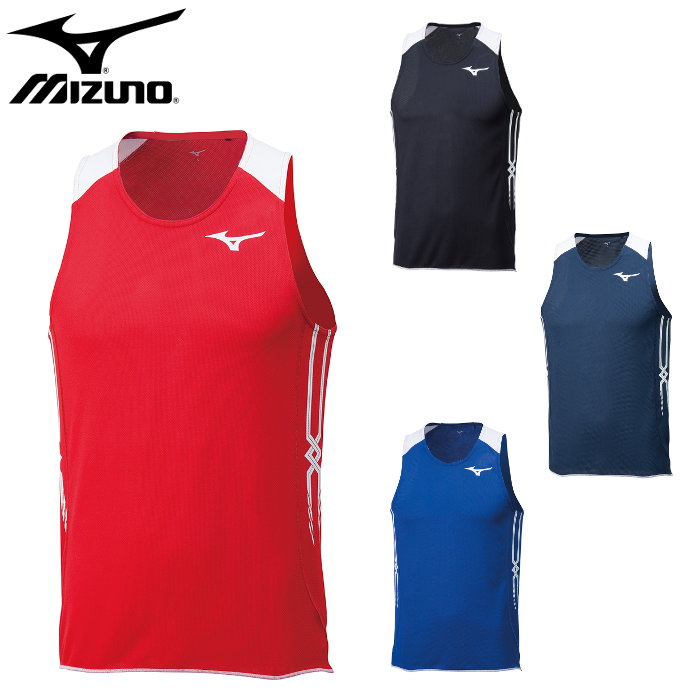 ミズノ(mizuno) レーシングシャツ (メンズ 陸上 シャツ トップス ノースリーブ ランニング レーシング 陸上競技 運動 スポーツ) U2MA8050